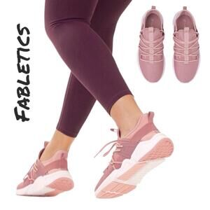 Fabletics Womens Marin Performance Sneakers 9.5 Pink Orchid Smoke Treaded